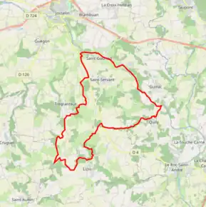 Poziția localității Saint-Servant