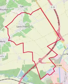 Poziția localității Saint-Thierry