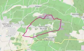 Poziția localității Saint-Victor-des-Oules