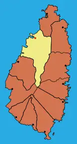 Poziția localității Castries