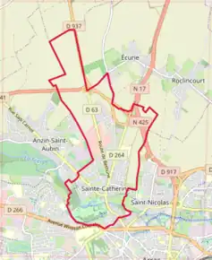 Poziția localității Sainte-Catherine