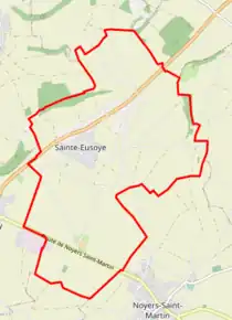 Poziția localității Sainte-Eusoye