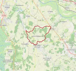 Poziția localității Sainte-Radegonde