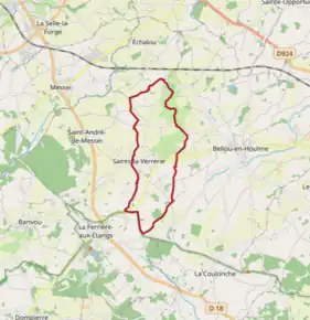 Poziția localității Saires-la-Verrerie