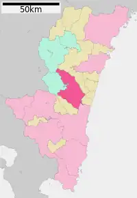 Poziția localității Saito