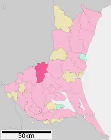 Poziția localității Sakuragawa