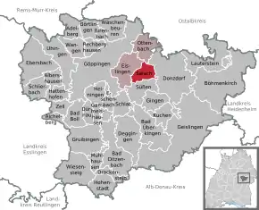 Poziția  Salach pe harta districtului Göppingen