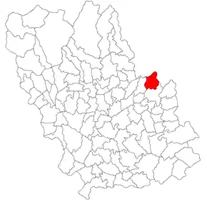 Poziția comunei Salcia în județul Prahova