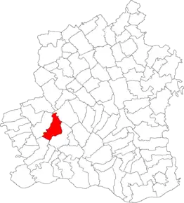 Amplasarea în cadrul județului