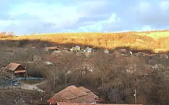 Panoramă din turnul bisericii de lemn