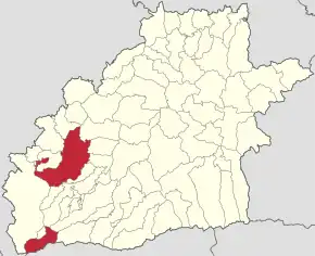 Localizarea în cadrul județului