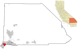 Localizare în San Bernardino County în statul California