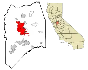 Poziția localității Stockton, California