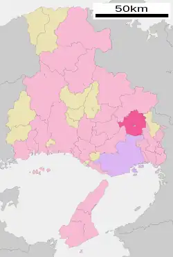 Poziția localității Sanda