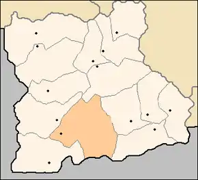 Poziția obștinii în cadrul regiunii Blagoevgrad