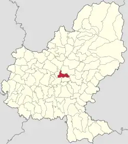 Localizare în cadrul județului