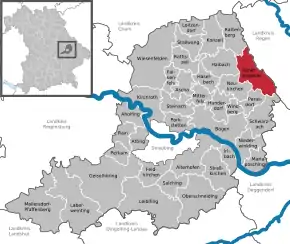 Poziția  Sankt Englmar pe harta districtului Straubing-Bogen