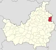 Localizarea comunei în județul Cluj