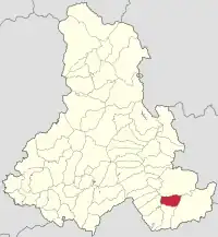 Localizare în cadrul județului