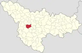 Poziția localității Utvin