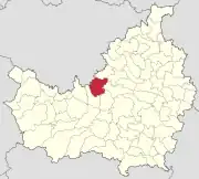 Localizarea comunei în județul Cluj