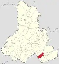 Localizare în cadrul județului