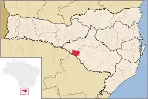 Poziția localității Anita Garibaldi