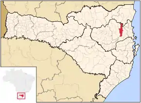 Poziția localității Blumenau