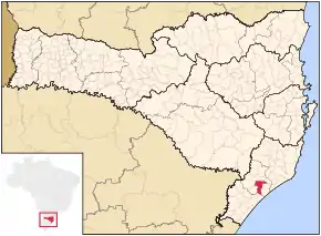 Poziția localității Criciúma