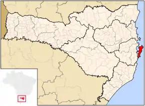 Poziția localității Florianópolis