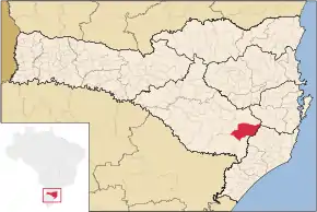 Poziția localității Urubici