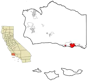 Poziția localității Santa Barbara