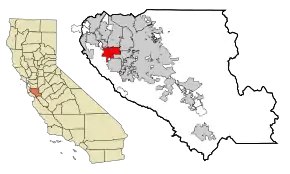 Poziția localității Cupertino