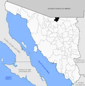 Poziția localității Municipalitatea Santa Cruz, Sonora