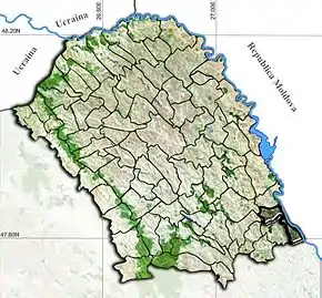 Amplasarea în cadrul județului