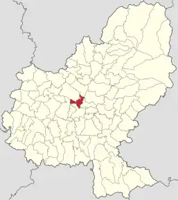 Localizare în cadrul județului