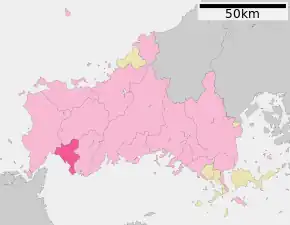 Poziția localității Sanyōonoda