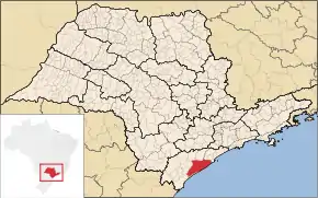 Poziția localității Iguape