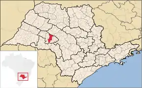 Poziția localității Marília