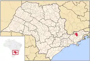 Poziția localității Pindamonhangaba