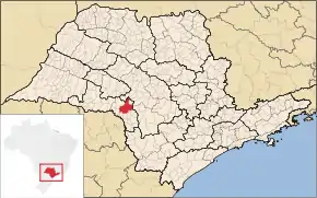 Poziția localității Santa Cruz do Rio Pardo