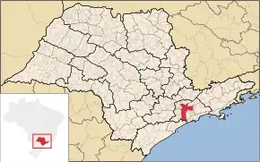 Poziția localității Municipiul São Paulo