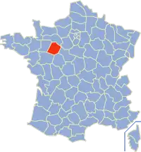 Poziția regiunii Sarthe