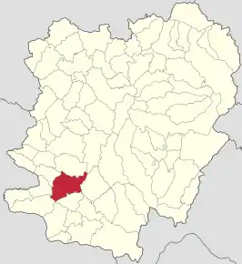 Amplasarea în cadrul județului