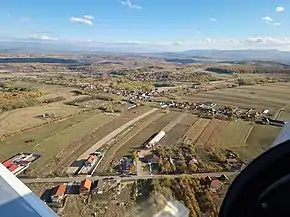 Satul Bicăcel din avion.
