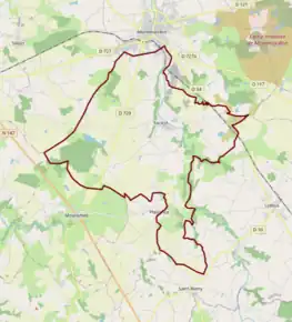 Poziția localității Saulgé