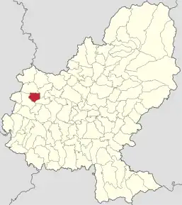 Localizare în cadrul județului