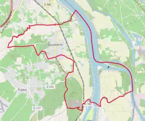 Poziția localității Sauveterre