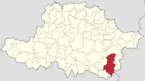 Localizare în cadrul județului