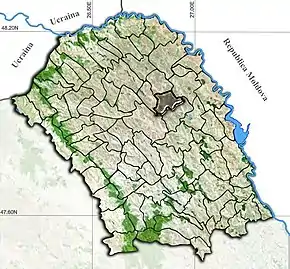 Poziția localității Săveni